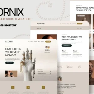 Jewelry Store Elementor Template Kit – Adornix