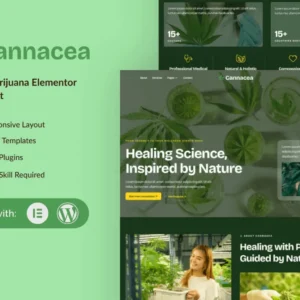Medical Marijuana Elementor Template Kit – Cannacea