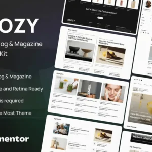 Blog & Magazine Elementor Pro Template Kit – Drozy