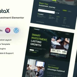 Investment Elementor Template – InvestaX