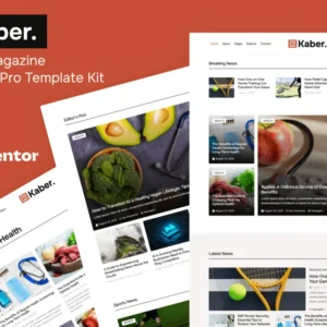 News & Magazine Elementor Pro Template Kit – Kaber