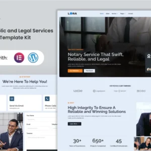 Notary Public & Legal Services Elementor Template Kit – Lora