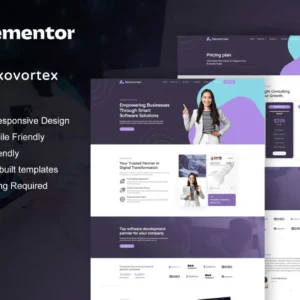 Software Company Elementor Pro Template Kit – Nexovortex