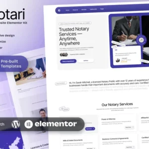 Notary Public Elementor Template Kit – Notario