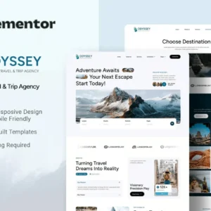 Modern Travel & Trip Agency Elementor Template Kit – Odyssey