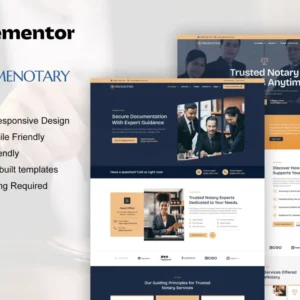Notary Public & Legal Services Elementor Pro Template Kit – PrimeNotary