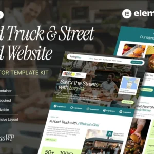 Food Truck & Street Food Elementor Template Kit – RollingBites