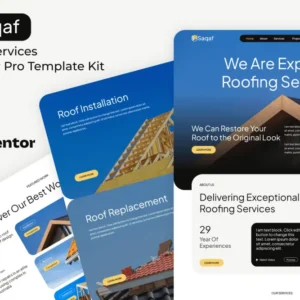 Roofing Services Elementor Pro Template Kit – Saqaf