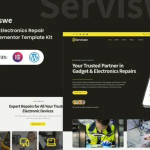 Gadget & Electronic Repair Service Elementor Template Kit – Serviswe