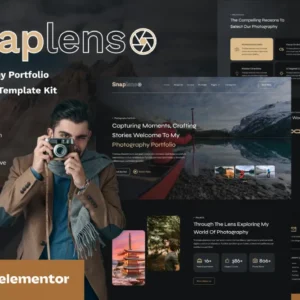 Photography & Portfolio Elementor Template Kit – Snaplens