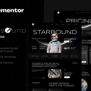 Astronomy Club Elementor Template Kit – Starbound