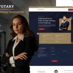 Notary Public & Legal Services Elementor Template Kit – Advotary
