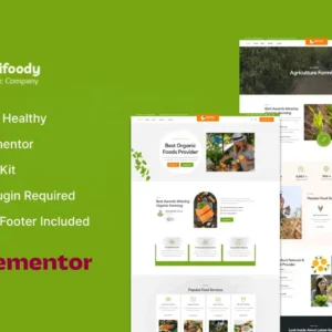 Organic & Healthy Food Elementor Template Kit – Agrifoody