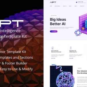 Artificial Intelligence Company Elementor Template Kit – AiPT