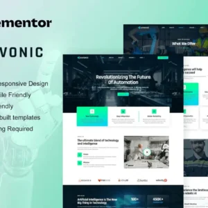 AI & Robotics Elementor Pro Template Kit – Aivonic