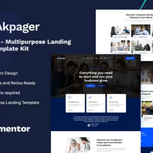 Multipurpose Landing Page Template Kit – Akpager