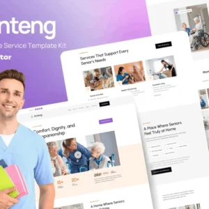 Elderly House Service Elementor Kit Template – Anteng