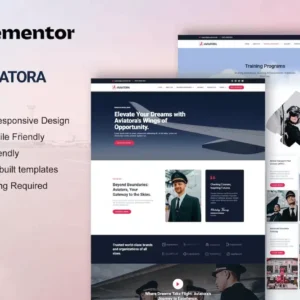 Aviation & Flight School Elementor Pro Template Kit – Aviatora