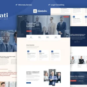 Law Firm & Attorney Elementor Template Kit – Avocati