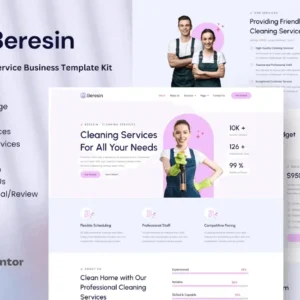 Modern Cleaning Service Business Elementor Kit – Beresin
