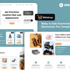 Baby & Kids Ecommerce Elementor Pro Template Kit – Bibishup