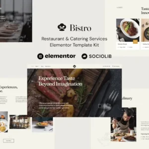 Restaurant & Catering Services Elementor Template Kit – Bistro