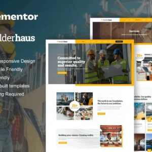 Construction Company Elementor Pro Template Kit – BuilderHaus