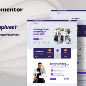 Venture Capital Investment Elementor Template Kit – Capivest