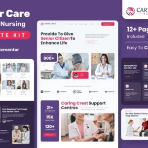 Senior Care Services Elementor Template Kit – Caring Crest