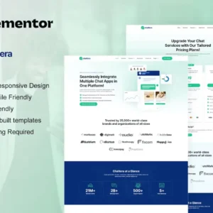 Saas & Chat Service Company Elementor Kit – Chattera