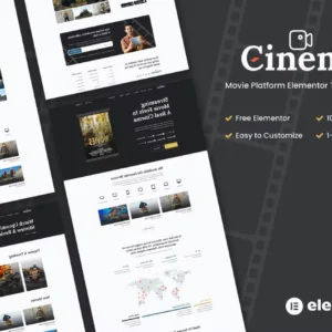 Movie Streaming Elementor Template Kits – Cinemo