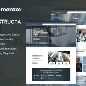 Construction & Building Elementor Pro Template Kit – Constructa