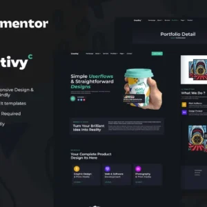 Creative Agency & Portfolio Elementor Template Kit – Creativy