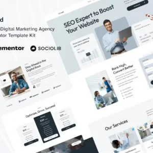 SEO & Digital Marketing Agency Elementor Template Kit – Crowd