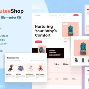 Kids & Baby Ecommerce Elementor Kit – CuteeShop