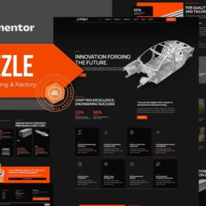 Manufacturing & Factory Elementor Pro template Kit – Dazzle
