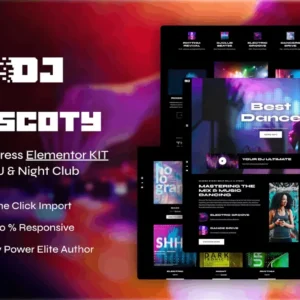 DJ & Night Club Elementor Pro Template Kit – Discoty