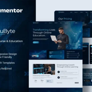IT Online Course & Education Elementor Template Kit – EduByte