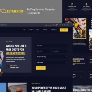 Roofing Services Elementor Pro Template Kit – EstateRoof