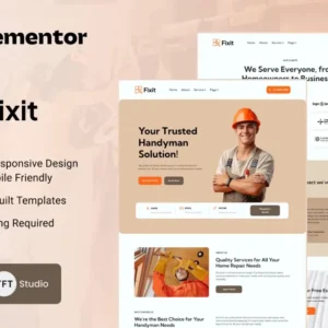 Handyman Services Elementor Template Kit – Fixit