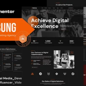 Digital Marketing Agency Elementor Template Kit – Gabung