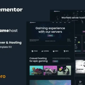 Game Server & Hosting Elementor Template Kit – Gamehost