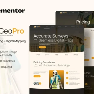 Land Surveying & Digital Mapping Elementor Template Kit – Geopro