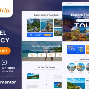 Tour & Travel Agency Elementor Template Kit – GoTrip