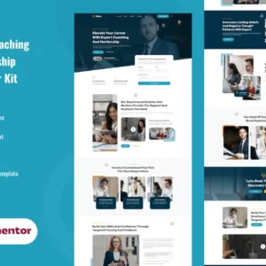 Online Coaching & Mentorship Elementor Template Kit – Goro