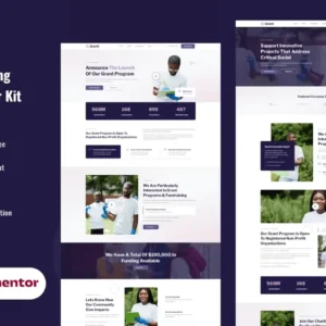 Elementor Template Kit – Grant & Fundraising