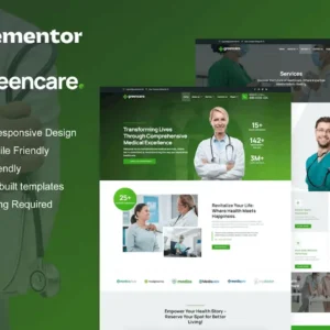 Medical Services Elementor Pro Template Kit – GreenCare