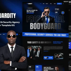 VIP Bodyguard & Security Agency Elementor Template Kit – Guardity