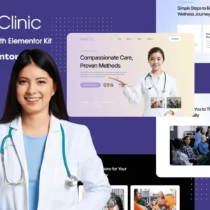 Health Care Center Elementor Kit Template – HealClinic