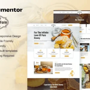 Honey Bee Farm Elementor Template Kit – HoniFarm